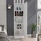 Tuhome Leto Xl Shoe Rack, Mirror, Five Interior Shelves, Single Door Cabinet, White ZLB6727 - alternate 6